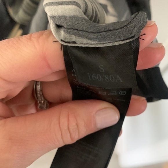 All Saints Rae Neluwa Silk Palm Tree Tropical Dress Black green Size Small mini - Picture 6 of 10